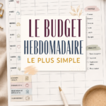 Modèle de budget hebdomadaire imprimable sur fond clair