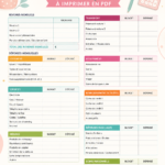 Modèle de budget ménager imprimable en format PDF, prêt à l'emploi pour une meilleure gestion financière.