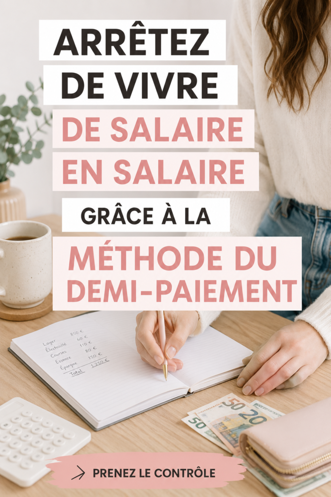 Femme souriante consultant ses finances avec un carnet et une calculatrice