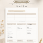 Modèle de budget mensuel imprimable pour une gestion financière simple