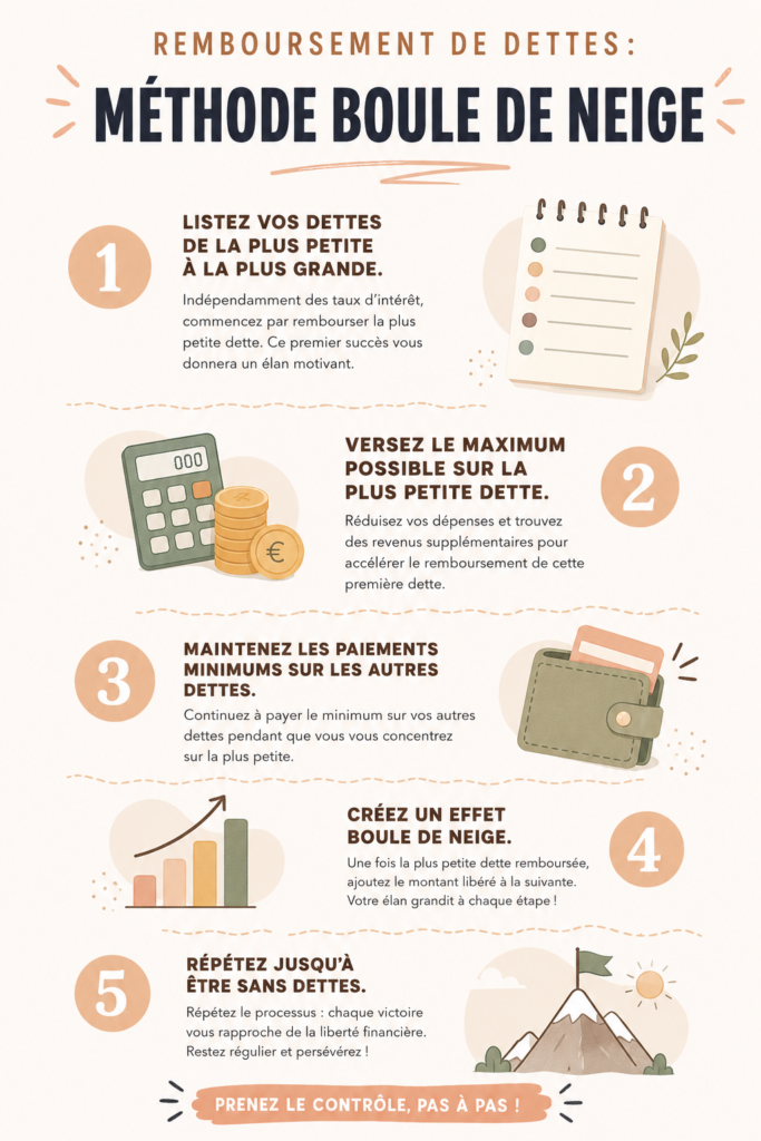 Femme examinant ses finances avec des notes et calculatrices
