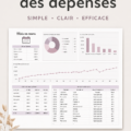 Modèle de suivi des dépenses mensuelles sur Google Sheets