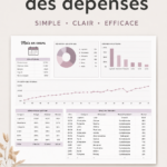 Modèle de suivi des dépenses mensuelles sur Google Sheets