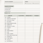 Femme utilisant un tableau pour planifier son budget bi-hebdomadaire.