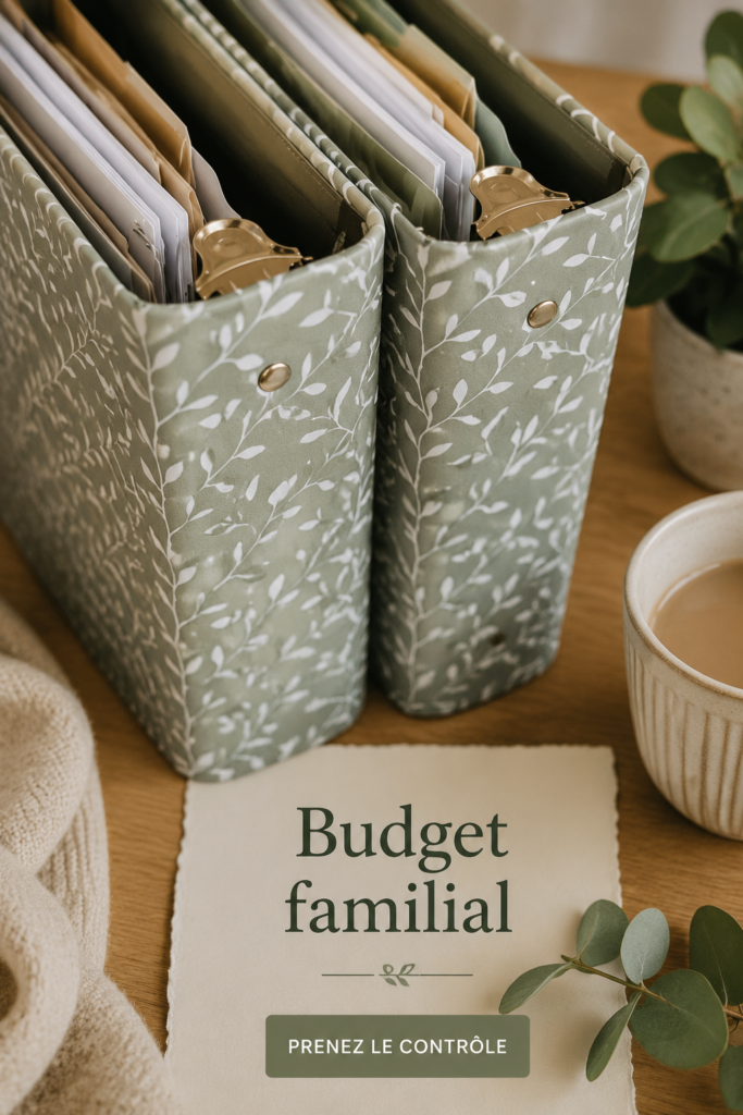 Famille réunie autour d'une table pour discuter des finances.