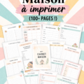 Classeur de gestion maison imprimable avec des pages colorées