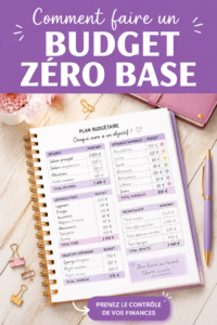 Femme prenant des notes sur son budget zéro avec des finances étalées