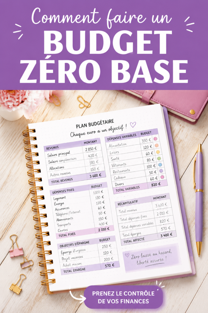 Femme prenant des notes sur son budget zéro avec des finances étalées