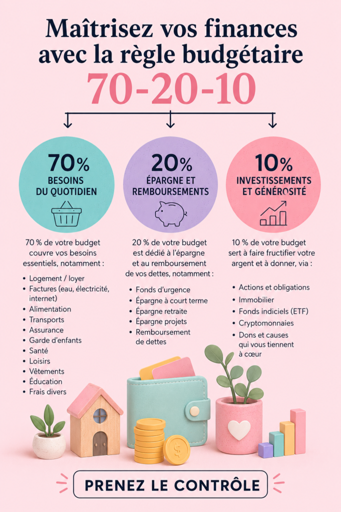 Femme planifiant son budget selon la méthode 70-20-10