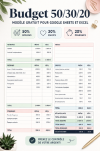 Modèle de budget sur Google Sheets pour une gestion financière efficace