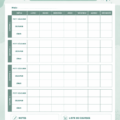 Un calendrier de planification de repas coloré et organisé, prêt à être imprimé.