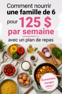 Un plat savoureux préparé pour une famille de six personnes, mettant en avant des ingrédients variés et économiques.
