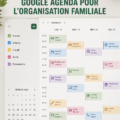 Capture d'écran de Google Calendar montrant un emploi du temps familial bien organisé.