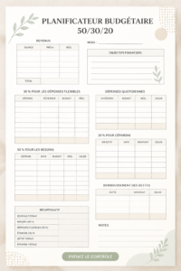 Femme utilisant un planner de budget pour gérer ses finances personnelles.