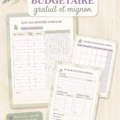 Image d'un planificateur de budget mignon et coloré sur une table de travail