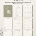 Une vue de l'interface d'un planner numérique gratuit sur un tablet pour 2026.