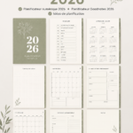 Une vue de l'interface d'un planner numérique gratuit sur un tablet pour 2026.