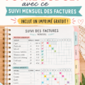 Tableau de suivi de budget mensuel rempli de chiffres sur un bureau.