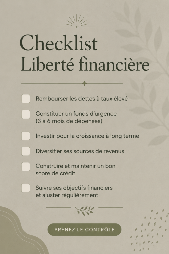 Une femme réfléchissant à son avenir financier avec une check-list en main.