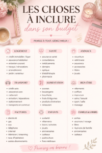 Une femme souriante rédige son budget sur un cahier avec un stylo, illustrant une approche chaleureuse et pratique de la gestion financière.