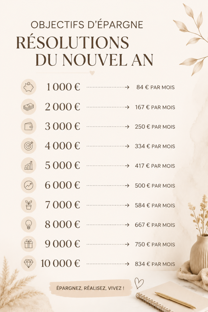 Femme souriante tenant un carnet de budget et une calculatrice, planifiant ses économies pour 2024