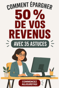 Une femme examine ses finances avec un carnet et un stylo, prête à économiser.