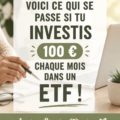Femme réfléchissant à un investissement dans un ETF avec 100 € par mois