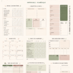 Un planner numérique ouvert avec des pages colorées pour gérer les finances.