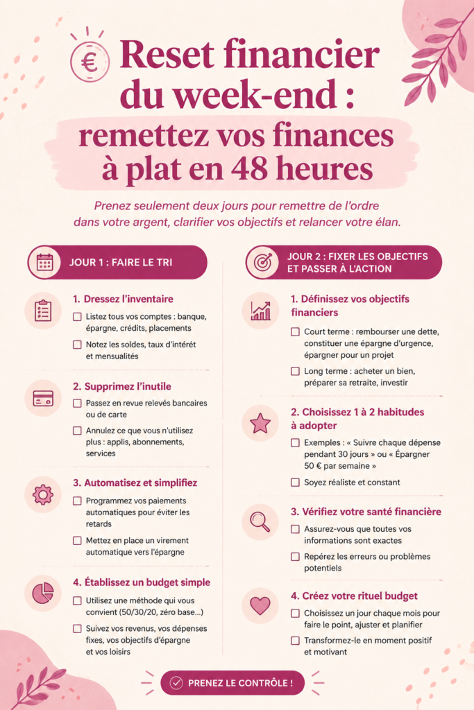 Une femme souriante examinant ses finances à la maison avec un ordinateur et un carnet
