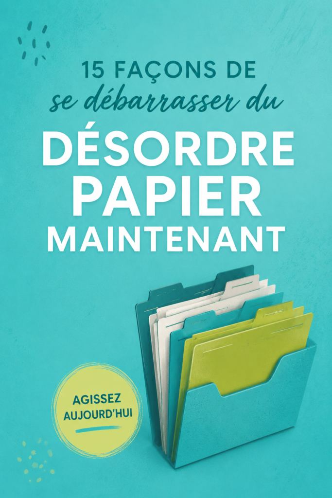 Femme triera des papiers sur un bureau bien rangé