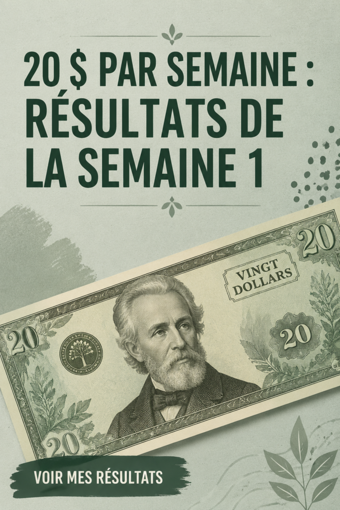 Femme souriante, tenant un carnet de budget en train de planifier ses dépenses avec un dollar en arrière-plan.
