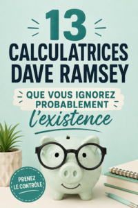 Calculateurs de budget de Dave Ramsey sur un ordinateur portable