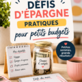 Femme souriante tenant un pot d'épargne symbolisant les défis d'épargne