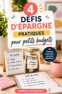 Femme souriante tenant un pot d'épargne symbolisant les défis d'épargne