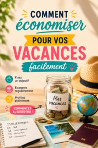 Femme souriante assise avec une carte, planifiant ses vacances tout en gérant son budget.