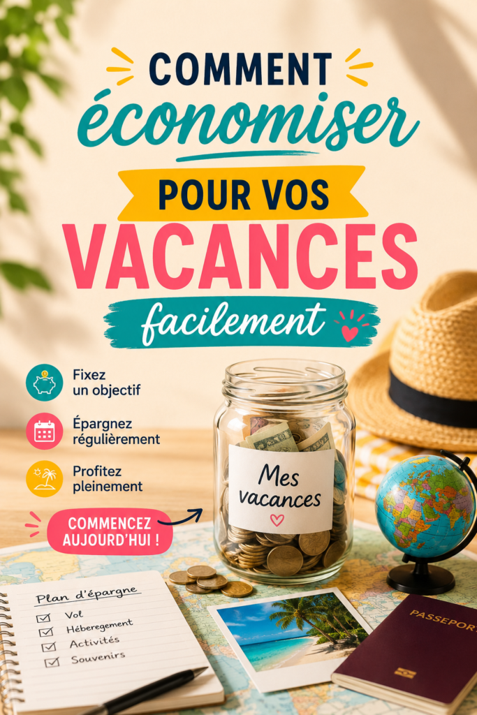 Femme souriante assise avec une carte, planifiant ses vacances tout en gérant son budget.