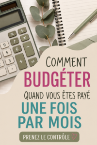 Femme réfléchissant au budget pour un paiement mensuel