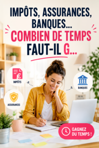 Femme consultant des documents sur ses impôts et assurances à son bureau