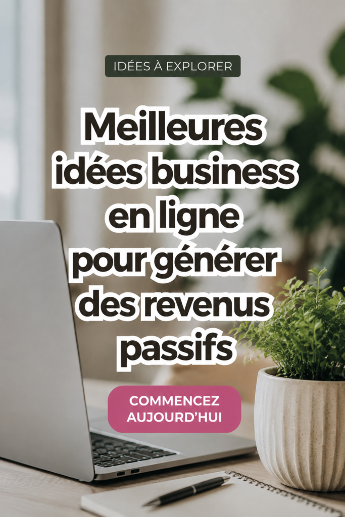 Femme souriante travaillant sur son ordinateur pour créer un business en ligne et un revenu passif
