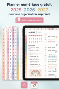 Planificateur numérique pour GoodNotes avec un design boho et élégant