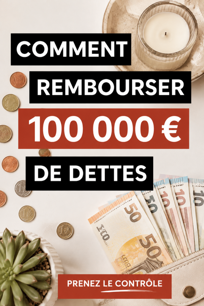 Femme souriante tenant un carnet et calculant ses finances pour rembourser ses dettes.