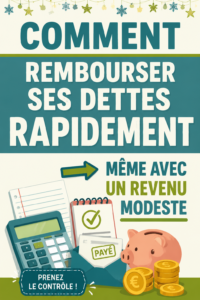 Femme souriante regardant ses finances avec un ordinateur portable, représentant la gestion du budget et le remboursement des dettes.