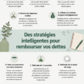 Femme examinant des documents financiers avec un carnet de budget sur une table